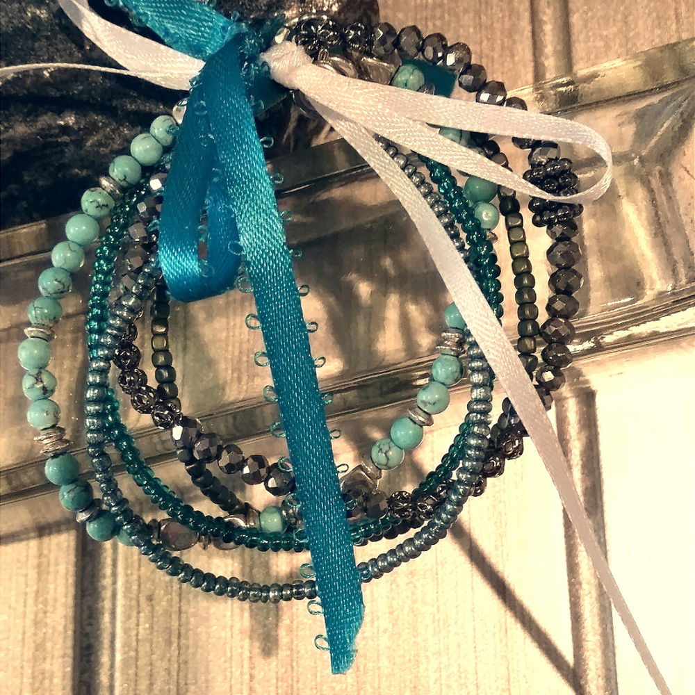 5 Single Strand Beaded Bracelets for Stacking